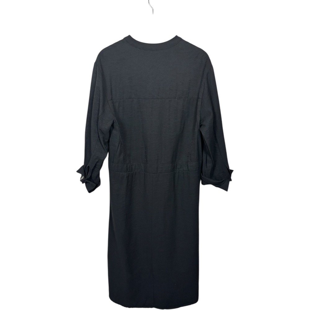 Karol Basic Black Long Sleeve Button Midi Dress W… - image 6